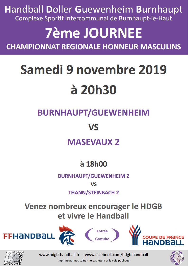 Match de Championnat Honneur Régional Masculins